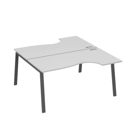 Рабочая станция опоры TRE (2х160) столы Классика серый / металлокаркас антрацит