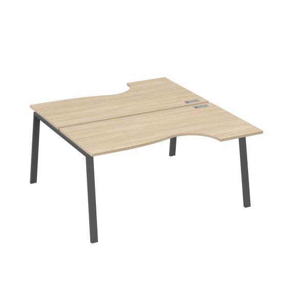 Рабочая станция опоры TRE (2х160) столы Классика дуб скандинавский / металлокаркас антрацит