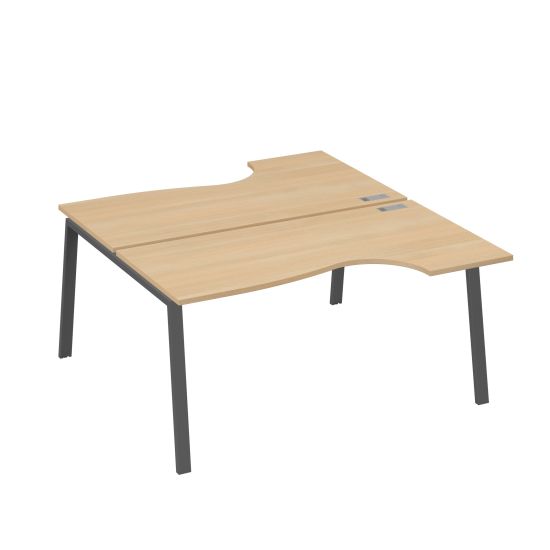 Рабочая станция опоры TRE (2х160) столы Классика натуральный дуб / металлокаркас антрацит