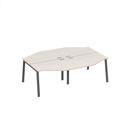 Станция на каркасе TRE столы (4х120) Техно дуб / металлокаркас антрацит