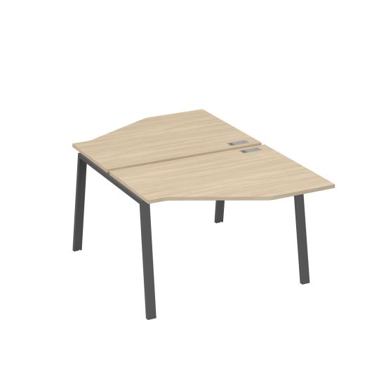 Рабочая станция TRE (2х120) со столами Техно дуб скандинавский / металлокаркас антрацит