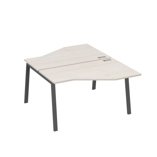 Рабочая станция (2х140) каркас TRE со столами Техно дуб / металлокаркас антрацит