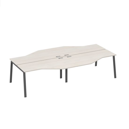 Станция рабочая 4х160 столы Техно на каркасе TRE дуб / металлокаркас антрацит