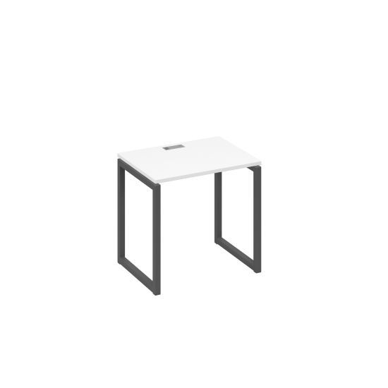 Стол письменный на металлокаркасе QUATTRO белый премиум / металлокаркас антрацит