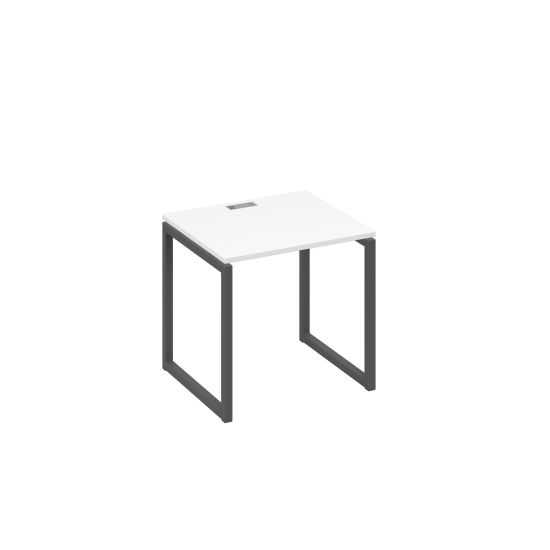 Стол письменный на металлокаркасе QUATTRO белый премиум / металлокаркас антрацит