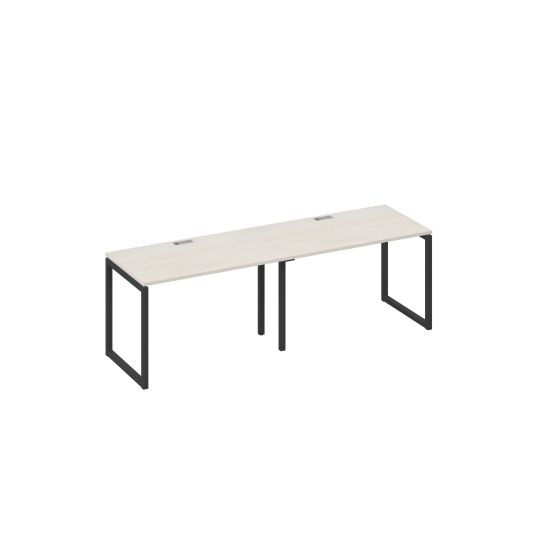 Рабочая станция на каркасе QUATTRO (2х120) дуб / металлокаркас антрацит