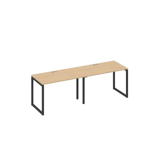 Рабочая станция на каркасе QUATTRO (2х120) натуральный дуб / металлокаркас антрацит