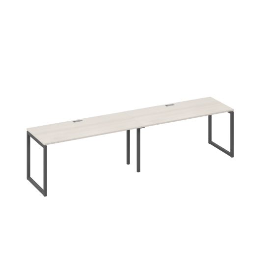 Станция рабочая на каркасе QUATTRO (2х160) дуб / металлокаркас антрацит