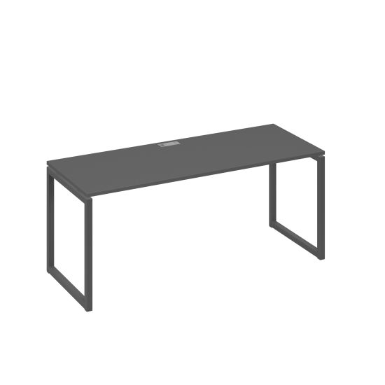 Стол письменный на металлокаркасе QUATTRO антрацит премиум / металлокаркас антрацит
