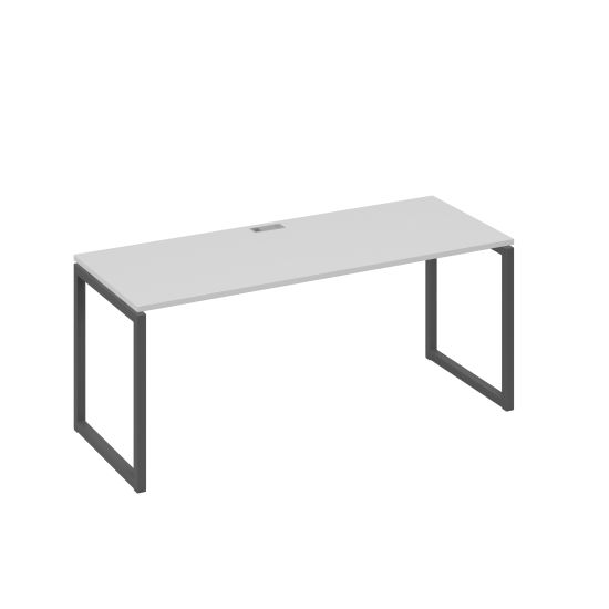 Стол письменный на металлокаркасе QUATTRO серый / металлокаркас антрацит