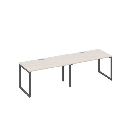 Рабочая станция (2х140) с металлокаркасом QUATTRO дуб / металлокаркас антрацит