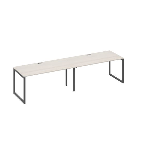 Рабочая станция на металлокаркасе QUATTRO (2х160) дуб / металлокаркас антрацит