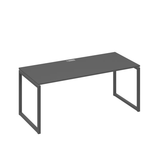Стол письменный на металлокаркасе QUATTRO антрацит премиум / металлокаркас антрацит