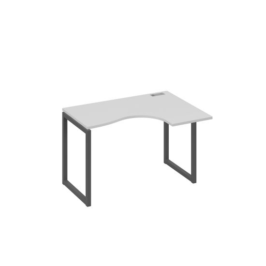 Стол 120 эргономичный правый Классика каркас QUATTRO серый / металлокаркас антрацит