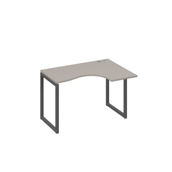 Стол 120 эргономичный правый Классика каркас QUATTRO мокко премиум / металлокаркас антрацит