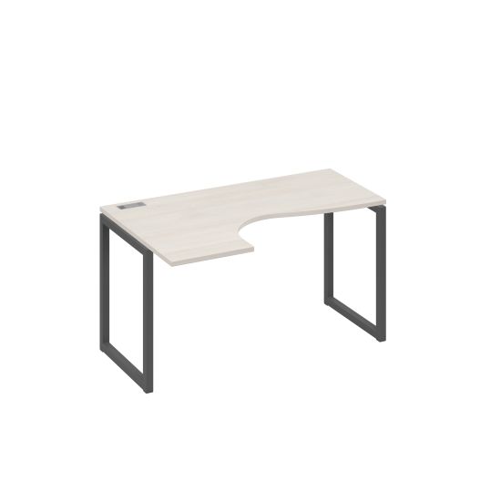 Стол левый Классика эргономичный металлокаркас QUATTRO дуб / металлокаркас антрацит