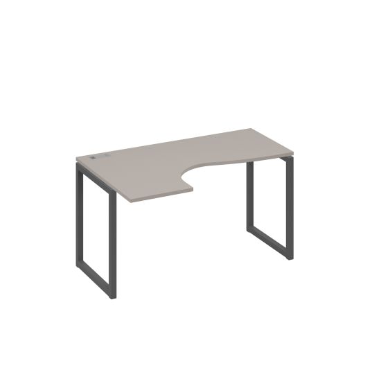 Стол левый Классика эргономичный металлокаркас QUATTRO мокко премиум / металлокаркас антрацит