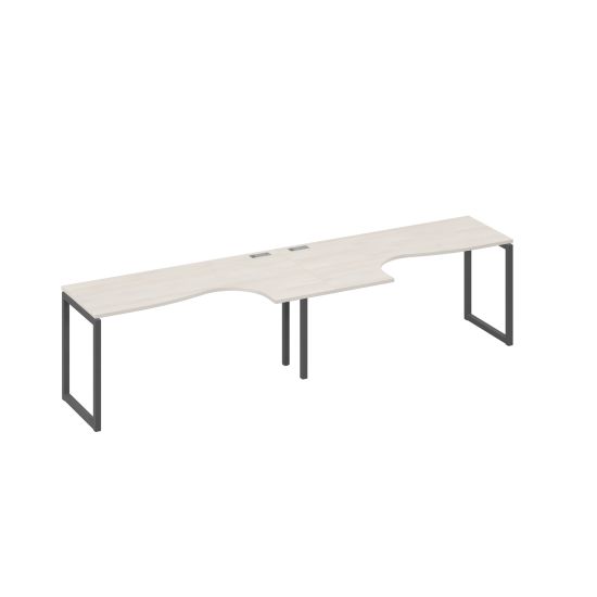 Рабочая станция металлокаркас QUATTRO (2х160) столы Классика дуб / металлокаркас антрацит