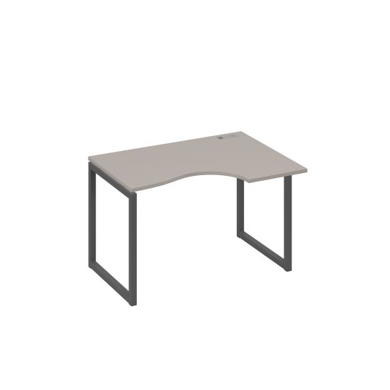 Стол эргономичный правый на каркас QUATTRO Классика мокко премиум / металлокаркас антрацит