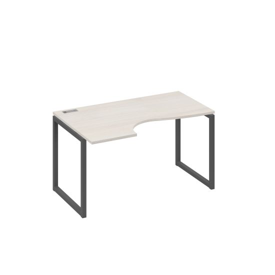Стол Классика левый на металлокаркасе QUATTRO эргономичный дуб / металлокаркас антрацит
