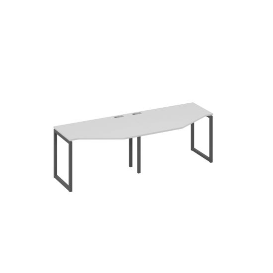 Рабочая станция (2х120) каркас QUATTRO столы Техно серый / металлокаркас антрацит