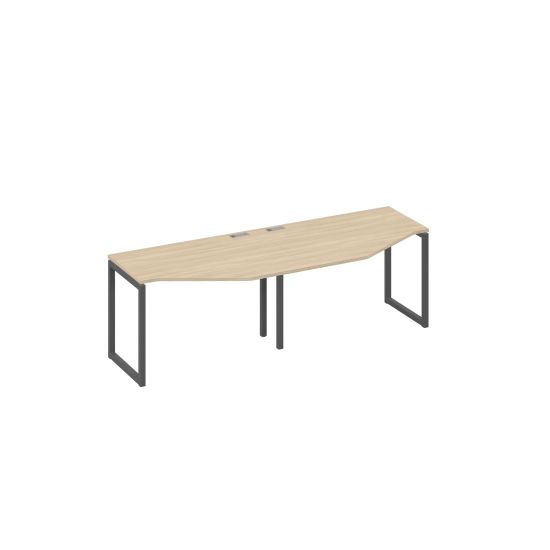 Рабочая станция (2х120) каркас QUATTRO столы Техно дуб скандинавский / металлокаркас антрацит