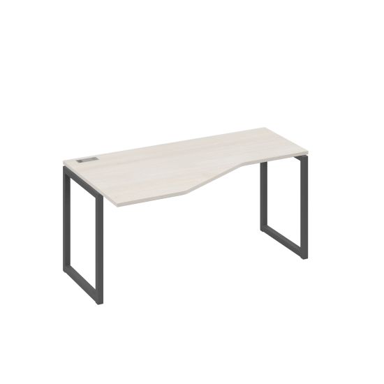 Стол левый Техно эргономичный на металлокаркасе QUATTRO дуб / металлокаркас антрацит