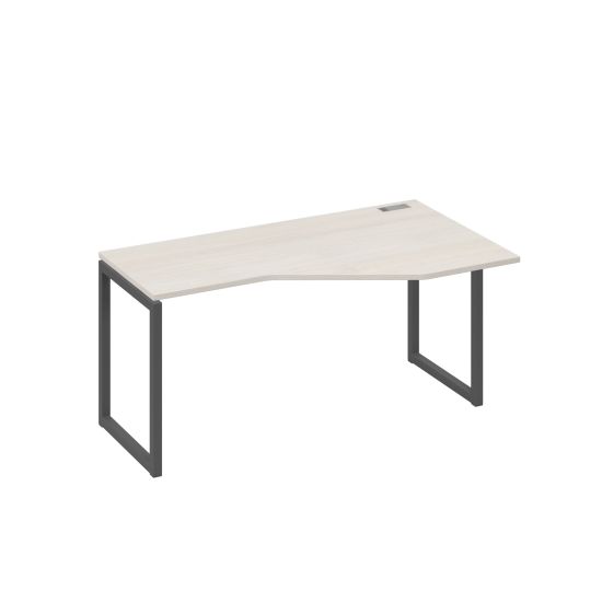 Стол Техно металлокаркас QUATTRO эргономичный правый дуб / металлокаркас антрацит