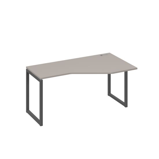 Стол Техно металлокаркас QUATTRO эргономичный правый мокко премиум / металлокаркас антрацит