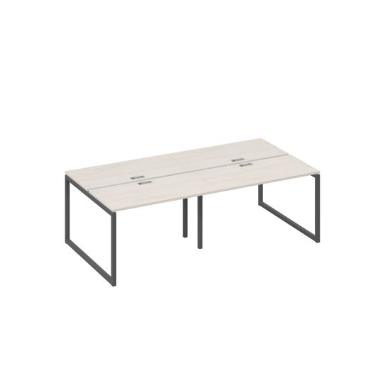 Станция 4х120 рабочая на металлокаркасе QUATTRO дуб / металлокаркас антрацит