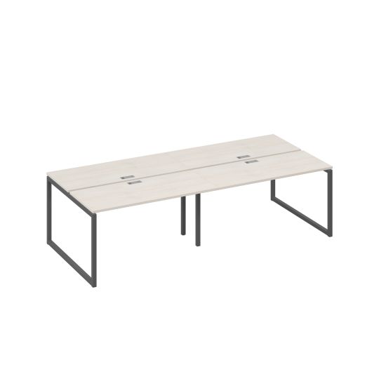 Станция 4х140 в офис каркас QUATTRO дуб / металлокаркас антрацит