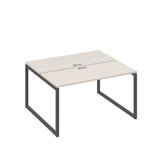 Станция (2х140) офисная с металлокаркасом QUATTRO дуб / металлокаркас антрацит