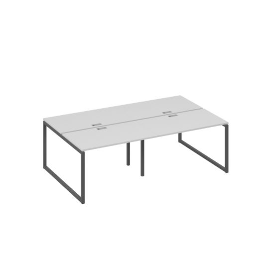 Станция на металлокаркасе QUATTRO 4х120 офисная серый / металлокаркас антрацит