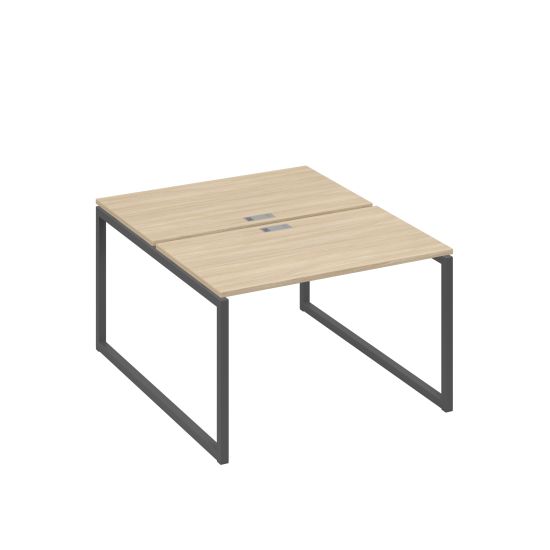 Рабочая станция 2х120 на металлокаркасе QUATTRO дуб скандинавский / металлокаркас антрацит