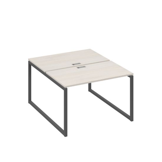 Рабочая станция 2х120 на металлокаркасе QUATTRO дуб / металлокаркас антрацит