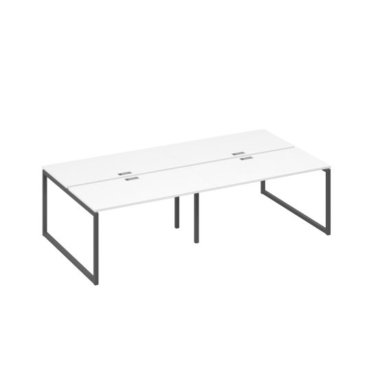 Станция (4х140) на металлокаркасе QUATTRO рабочая белый премиум / металлокаркас антрацит