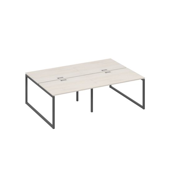 Рабочая станция на металлокаркасе QUATTRO (4х120) дуб / металлокаркас антрацит