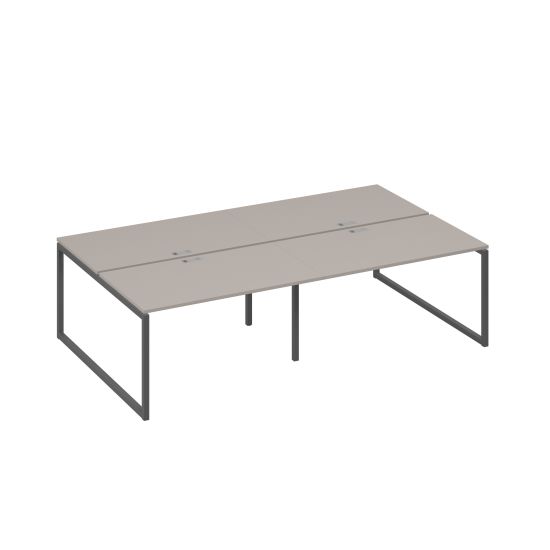Рабочая станция на металлокаркасе QUATTRO (4х140) мокко премиум / металлокаркас антрацит