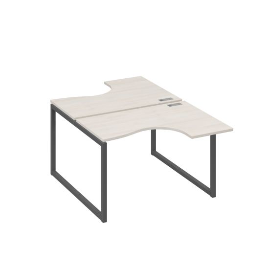 Рабочая станция эргономичная Классика каркас QUATTRO (2х120) дуб / металлокаркас антрацит
