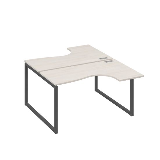 Рабочая станция каркас QUATTRO столы Классика (2х140) дуб / металлокаркас антрацит