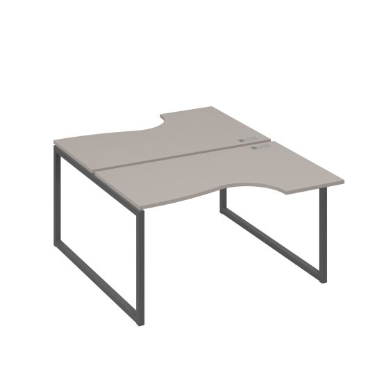 Рабочая станция каркас QUATTRO (2х140) столы Классика мокко премиум / металлокаркас антрацит