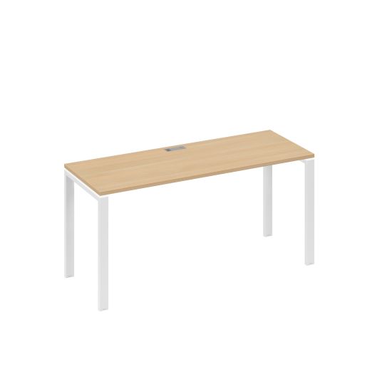 Стол письменный на металлокаркасе UNO натуральный дуб / металлокаркас белый