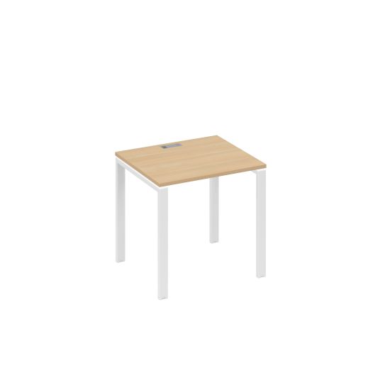 Стол письменный на металлокаркасе UNO натуральный дуб / металлокаркас белый
