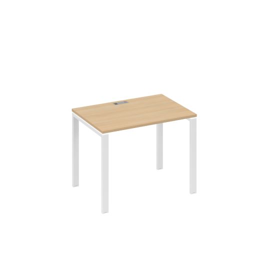 Стол письменный на металлокаркасе UNO натуральный дуб / металлокаркас белый