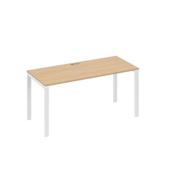 Стол письменный на металлокаркасе UNO натуральный дуб / металлокаркас белый