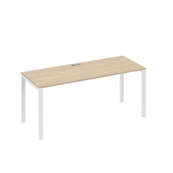 Стол письменный на металлокаркасе UNO дуб скандинавский / металлокаркас белый