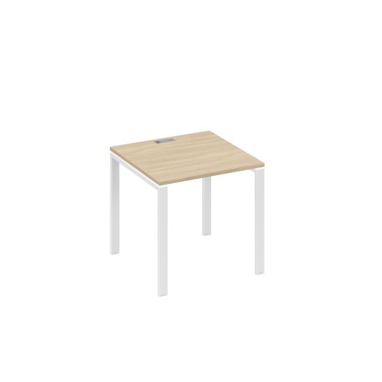 Стол письменный на металлокаркасе UNO дуб скандинавский / металлокаркас белый