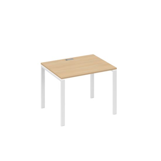 Стол письменный на металлокаркасе UNO натуральный дуб / металлокаркас белый