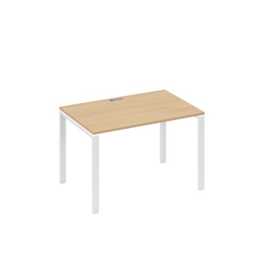 Стол письменный на металлокаркасе UNO натуральный дуб / металлокаркас белый