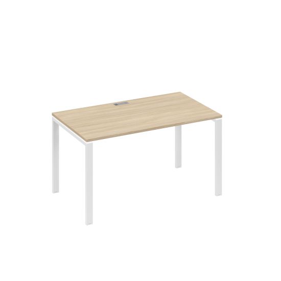 Стол письменный на металлокаркасе UNO дуб скандинавский / металлокаркас белый
